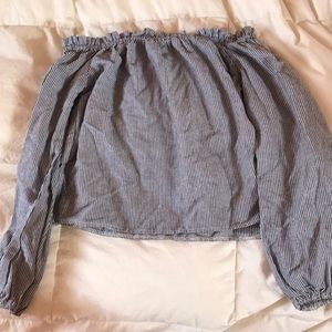 brandy Melville striped off the shoulder